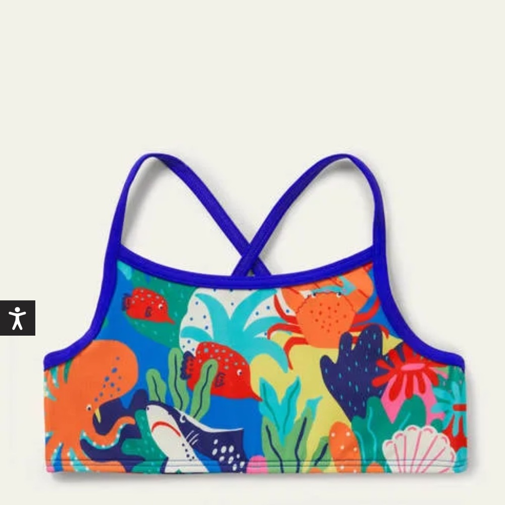 Boden kid’s bikini top NWT